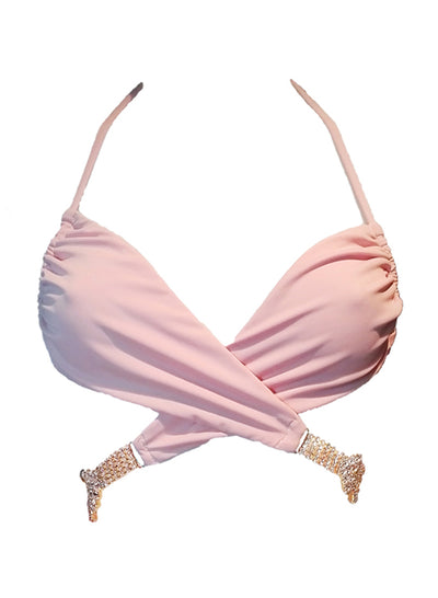 Gina Wrap Top - Powder Pink - Regina's Desire Swimwear