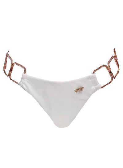 Tessa Tie Side Bottom - White - Regina's Desire Swimwear